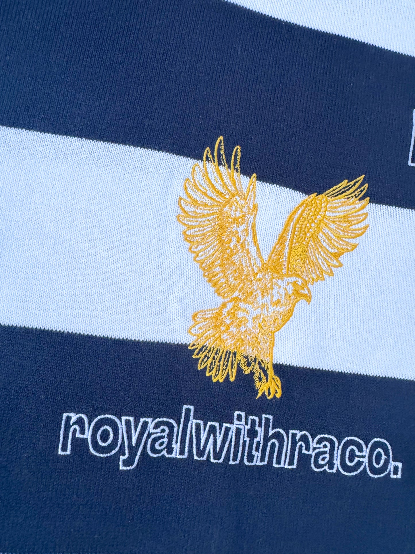 T-Shirt Knitted « Royalty Eagles » White & Blue.