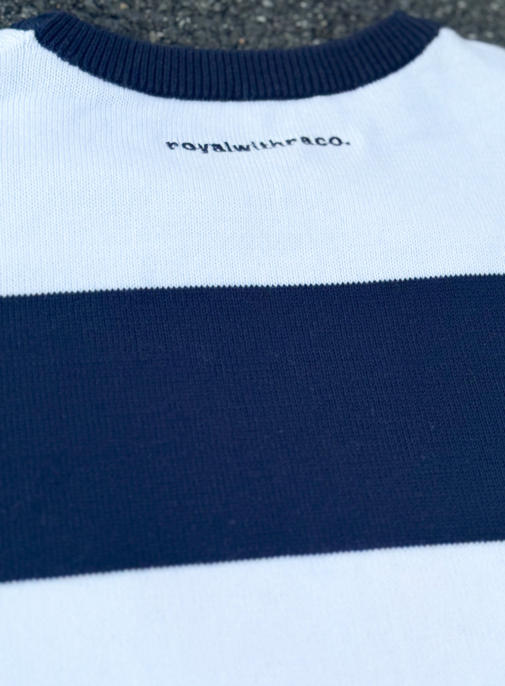 T-Shirt Knitted « Royalty Eagles » White & Blue.