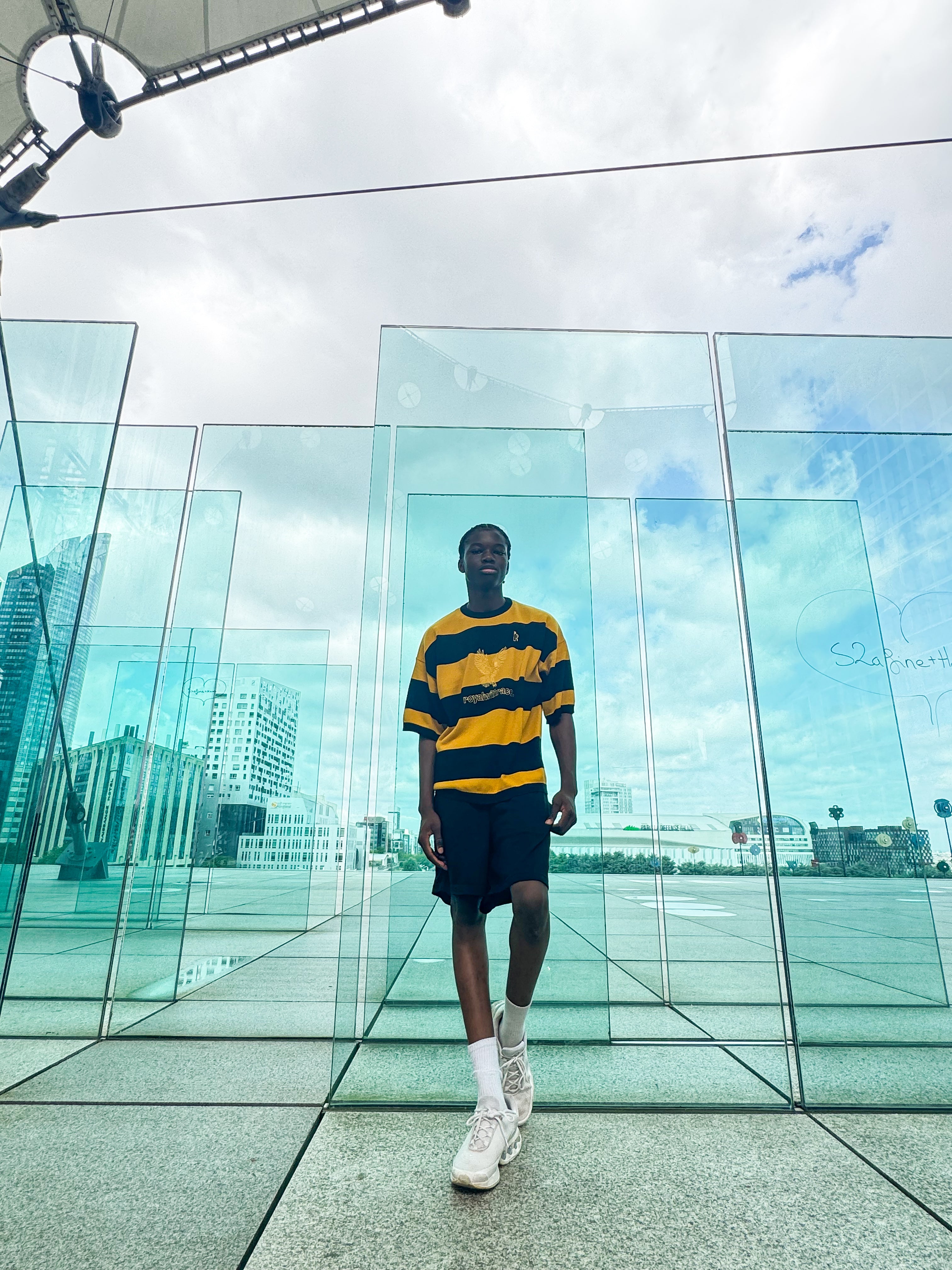 T-Shirt Knitted « Royalty Eagles » Black & Yellow.