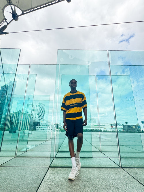 T-Shirt Knitted « Royalty Eagles » Black & Yellow.