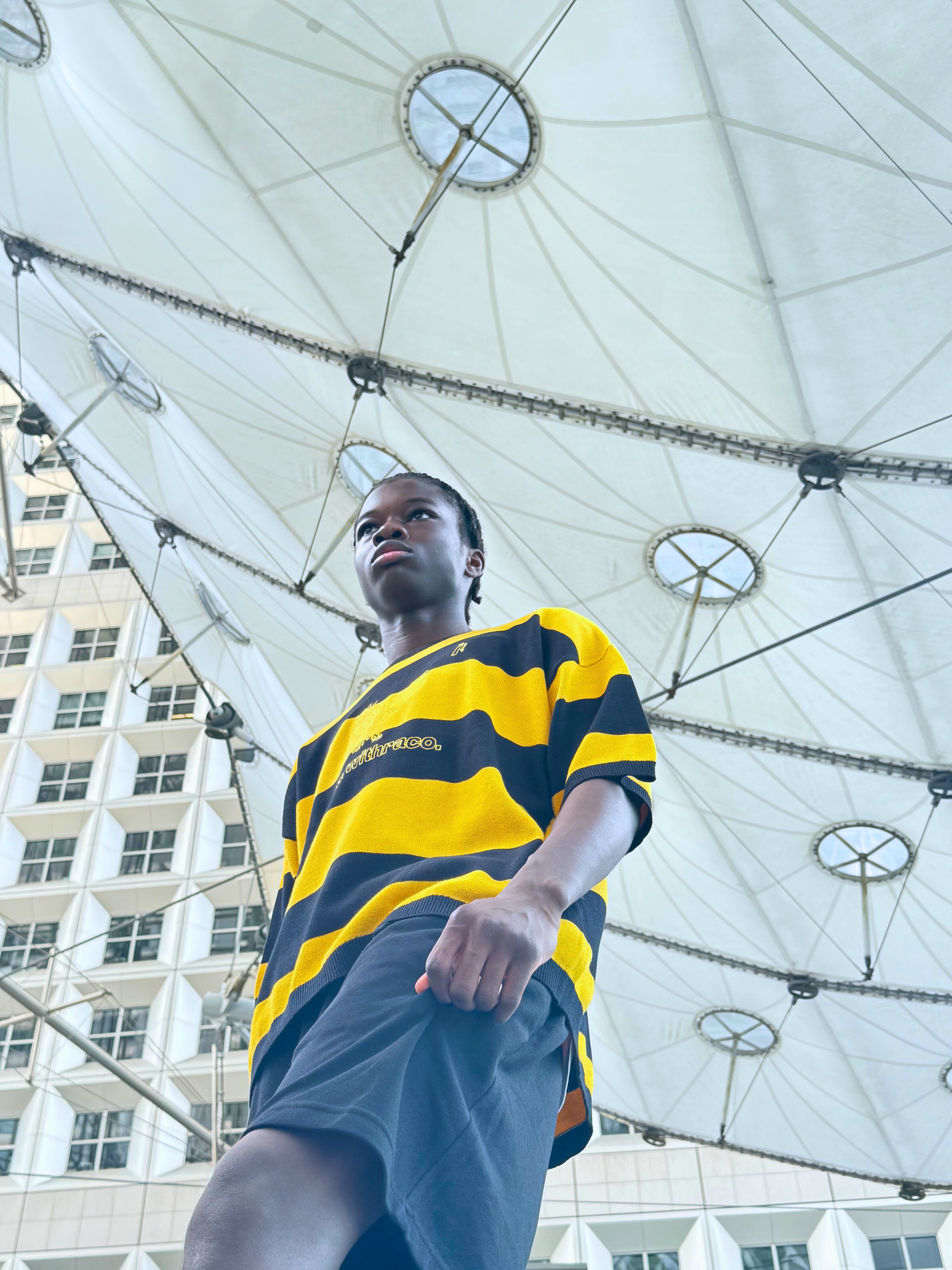 T-Shirt Knitted « Royalty Eagles » Black & Yellow.